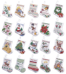 Tiny Stocking Ornaments Counted Cross Stitch Kit